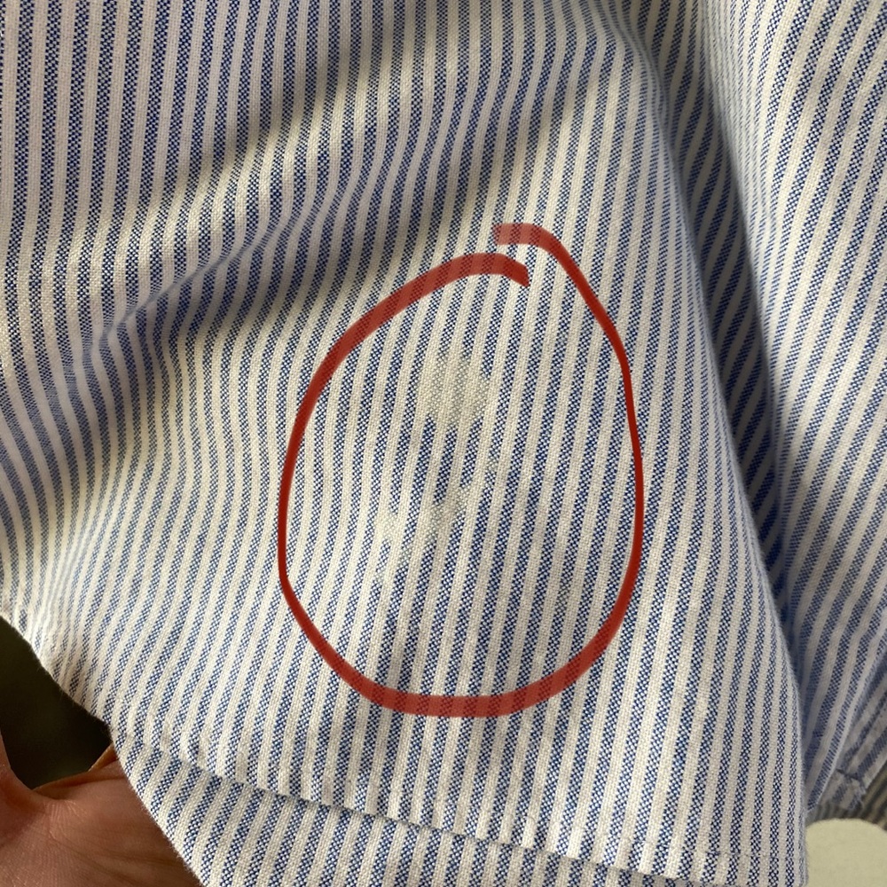 Vintage,Tommy Hilfiger men’s patriotic pinstriped, long sleeve button down shirt - Picture 5 of 6